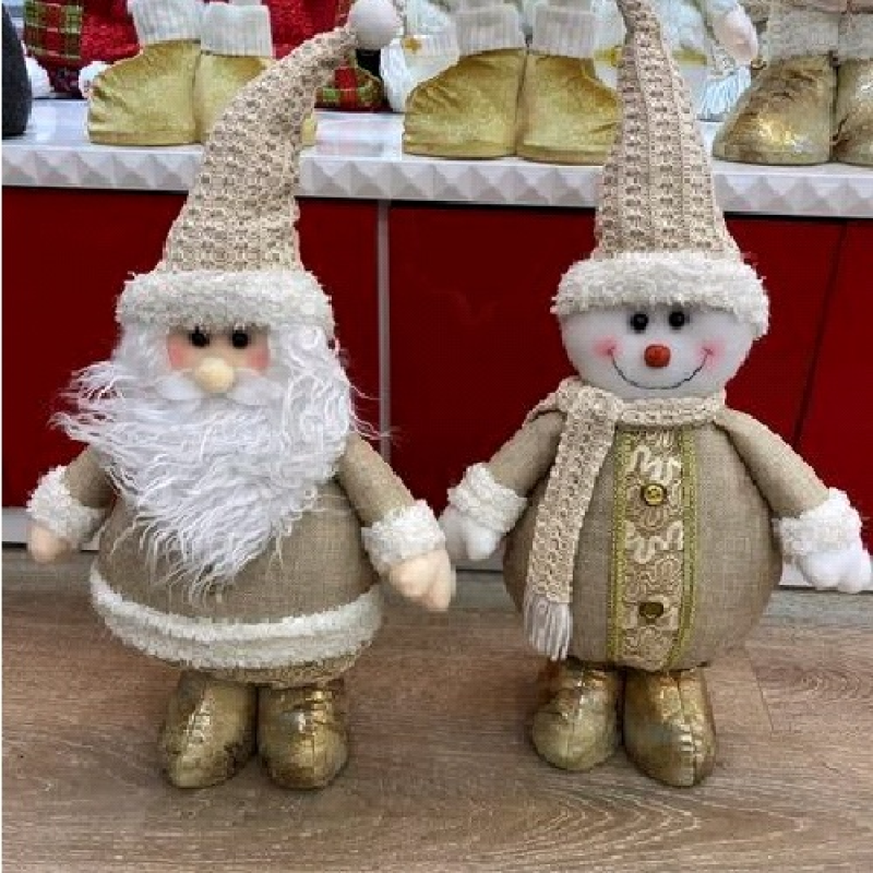 Фігура новорічна “Santa Snowman“ 38см
